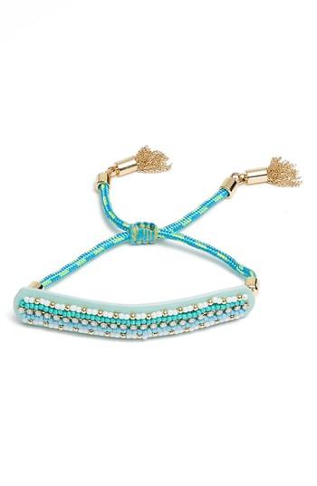 Women's Rebecca Minkoff Stripe Beaded Leather Friendship Bracelet