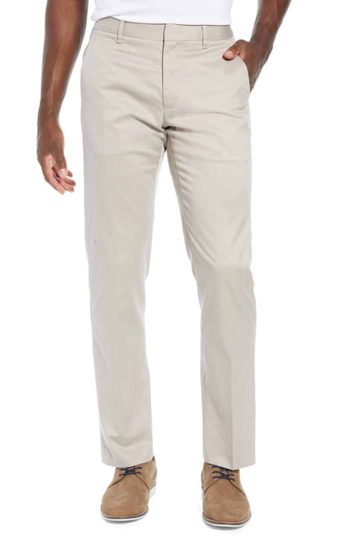 Men's Bonobos Weekday Warrior Slim Fit Stretch Dress Pants X 32 - Beige