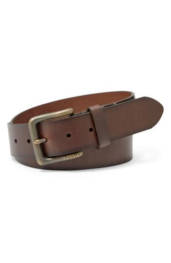 Men's Fossil 'artie' Belt - Dark Brown