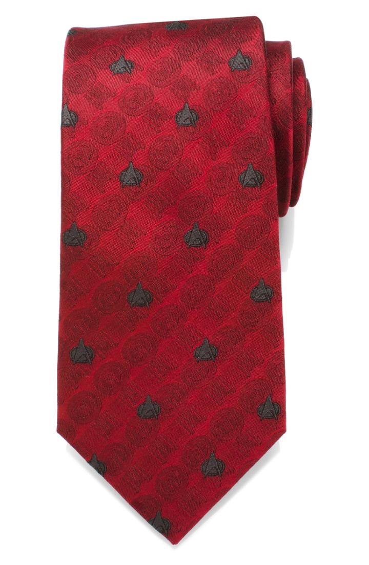 Men's Cufflinks, Inc. Star Trek Tng Delta Shield Silk Tie