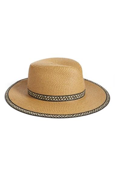 Women's Eric Javits 'georgia' Woven Hat - Beige
