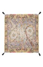 Women's Etro Bombay Print Silk Chiffon Scarf With Tassels, Size - Grey