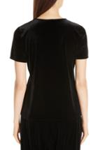 Women's Eileen Fisher Crewneck Stretch Velvet Top, Size - Black