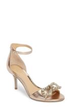 Women's Jewel Badgley Mischka Miguela Crystal Bow Sandal .5 M - Metallic