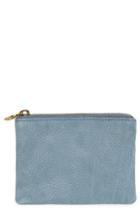 Madewell Nubuck Leather Pouch Wallet - Blue