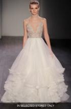 Women's Hayley Paige 'georgie' Embellished Bodice Tulle Ballgown, Size In Store Only - Ivory