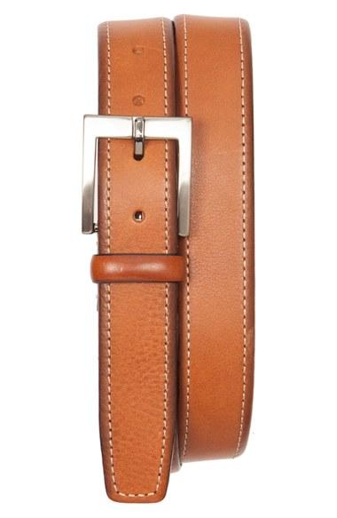 Men's Tommy Bahama Contrast Stitch Leather Belt - Tan