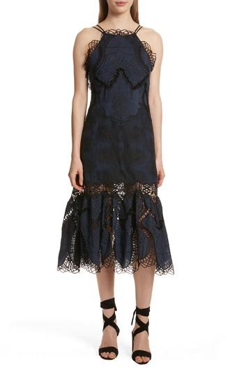 Women's Jonathan Simkhai Crochet Cotton & Silk Dress - Blue