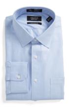 Men's Nordstrom Men's Shop Smartcare(tm) Traditional Fit Solid Dress Shirt 32 - Blue