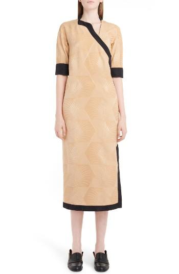 Women's Loewe Kimono Wrap Dress -4 Us / 36 Fr - Metallic