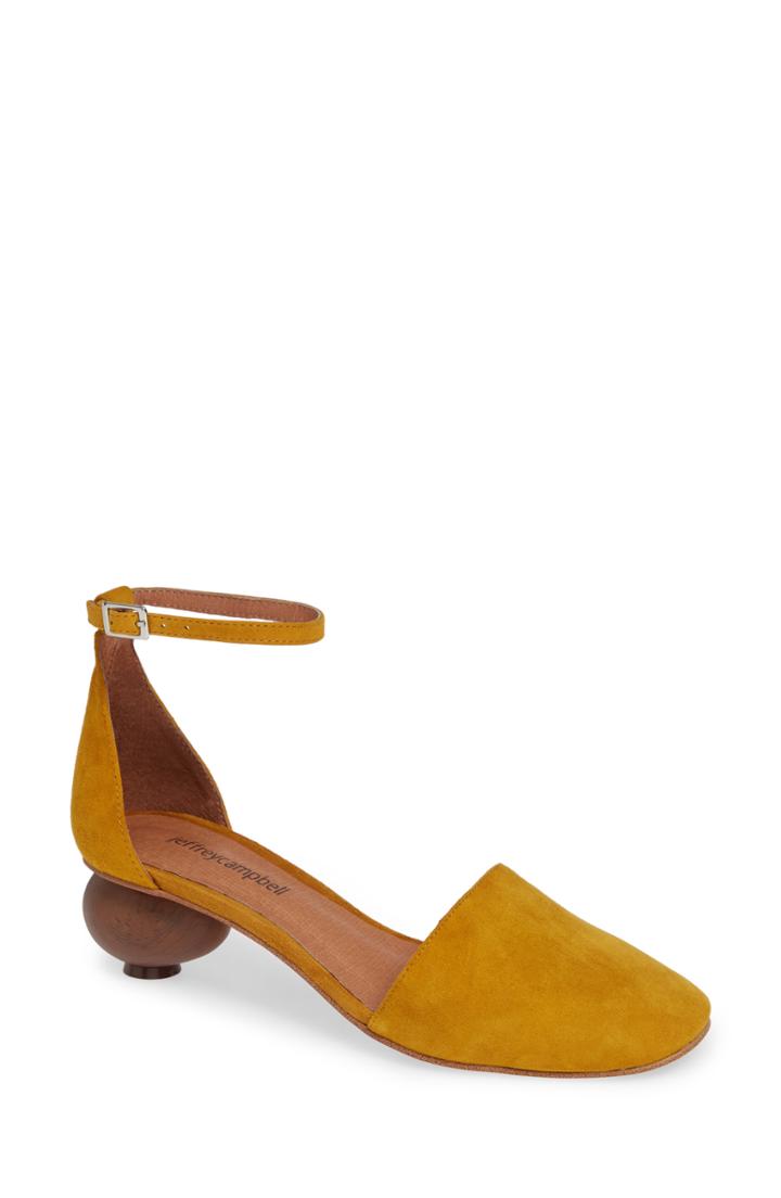 Women's Jeffrey Campbell Maple Ankle Strap Pump M - Yellow