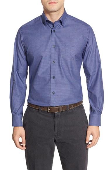 Men's David Donahue Fit Check Sport Shirt