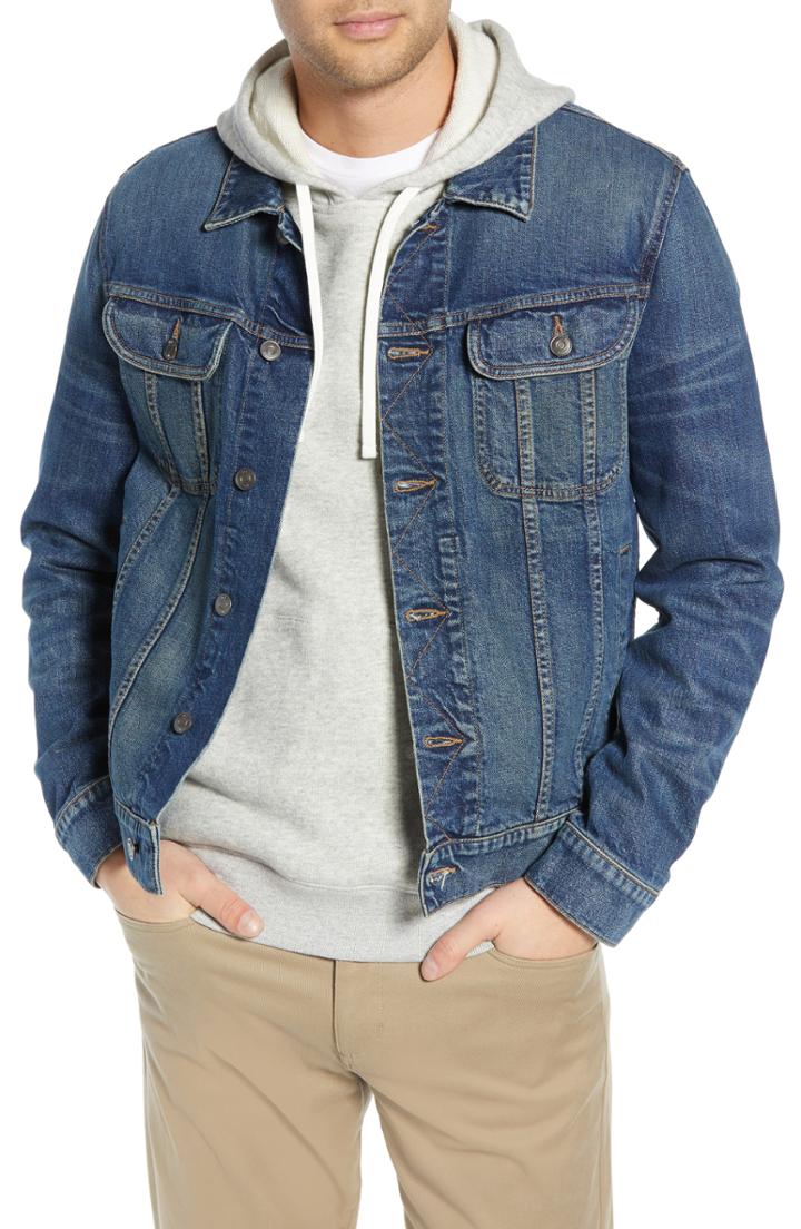 Men's Vince Denim Trucker Jacket - Blue