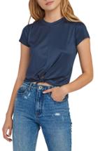 Women's Rvca Taut Tie Hem Tee - Blue