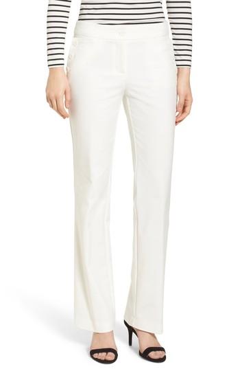 Women's Anne Klein New York Flare Leg Sailor Pants - White