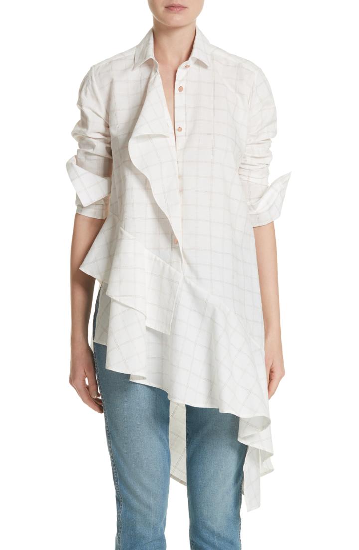 Women's Palmer/harding Spicy Ruffle Shirt Us / 8 Uk - Beige