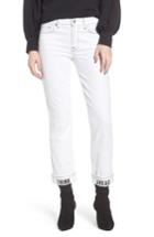 Women's 7 For All Mankind Dylan Print Cuff Straight Leg Jeans - White