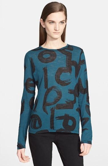 Women's Proenza Schouler Print Tissue Jersey Long Sleeve Top