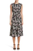 Women's Lafayette 148 New York Marley Fresh Floral Drape Cloth Dress - Black