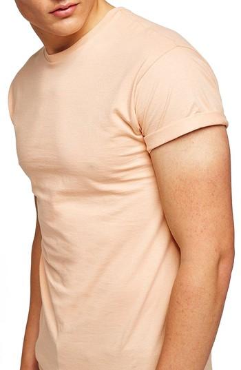 Men's Topman Muscle Fit Roller T-shirt, Size - Orange
