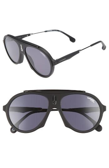 Women's Carrera Flag 57mm Mirrored Pilot Sunglasses - Blue/ Red/ White