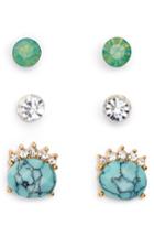 Women's Loren Olivia Assorted 3-pack Turquoise Stud Earrings
