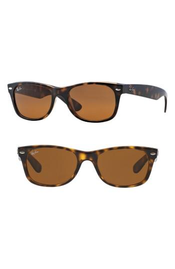 Women's Ray-ban New Wayfarer Classic 55mm Sunglasses - Light Havana