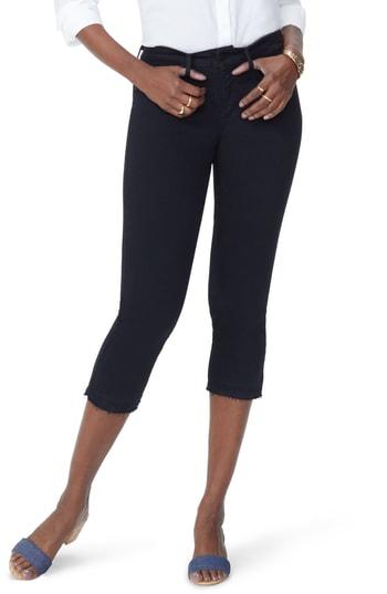 Women's Nydj Release Hem Capri Skinny Jeans - Black