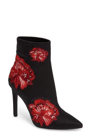 Women's Jessica Simpson Pelanna Applique Stretch Bootie .5 M - Black