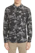 Men's Ovadia & Sons Long Sleeve Hawaiian Shirt - Black