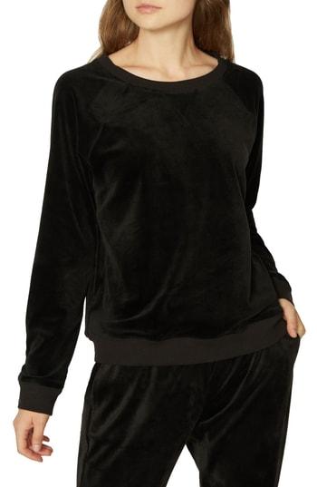 Women's Sanctuary La Brea Velour Pullover - Black