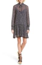 Women's See By Chloe Allover Roses Drop Hem Dress Us / 34 It - Blue