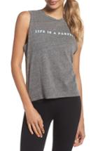 Women's Good Hyouman Lili Life Is A Party Crop Tee - Grey