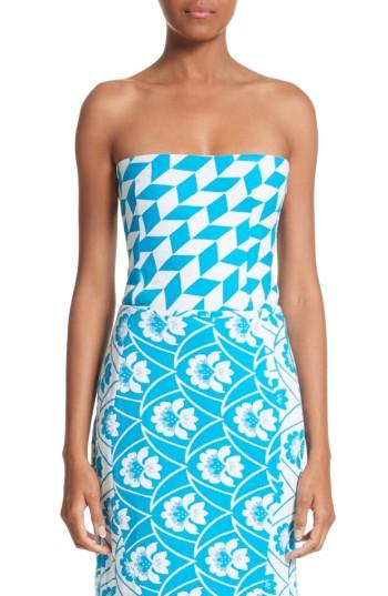 Women's Richard Malone Simple Geo Pattern Bustier - Blue
