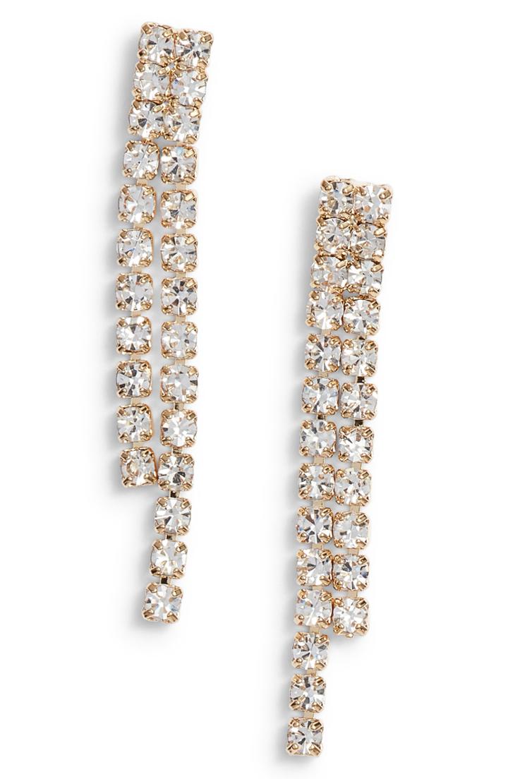 Women's Something Navy Rhinestone Drop Earrings (nordstrom Exclusive)