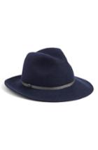 Women's Treasure & Bond Metallic Band Wool Felt Panama Hat - Blue