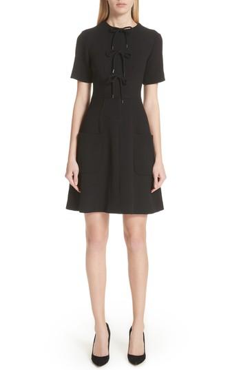 Women's Lela Rose Tie Front A-line Dress