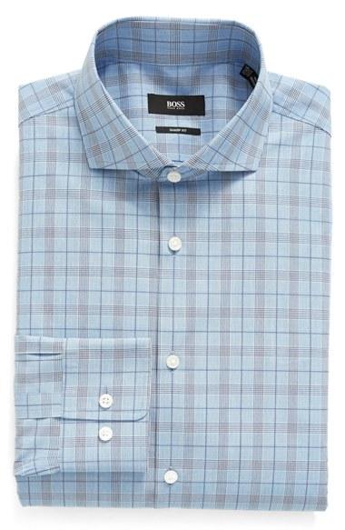 Men's Boss Mark Us Sharp Fit Plaid Dress Shirt