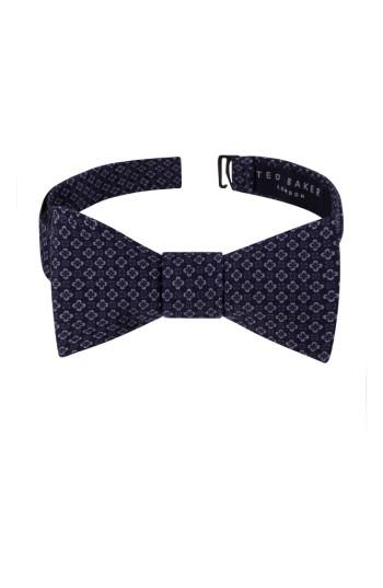 Men's Ted Baker London Dazzling Geometric Silk Bow Tie, Size - Blue