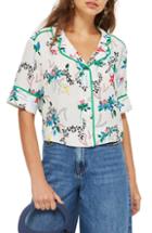 Women's Karl Lagerfeld Paris Printed Tie Neck Blouse