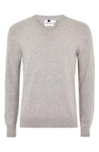 Men's Topman Classic V-neck Sweater - Grey