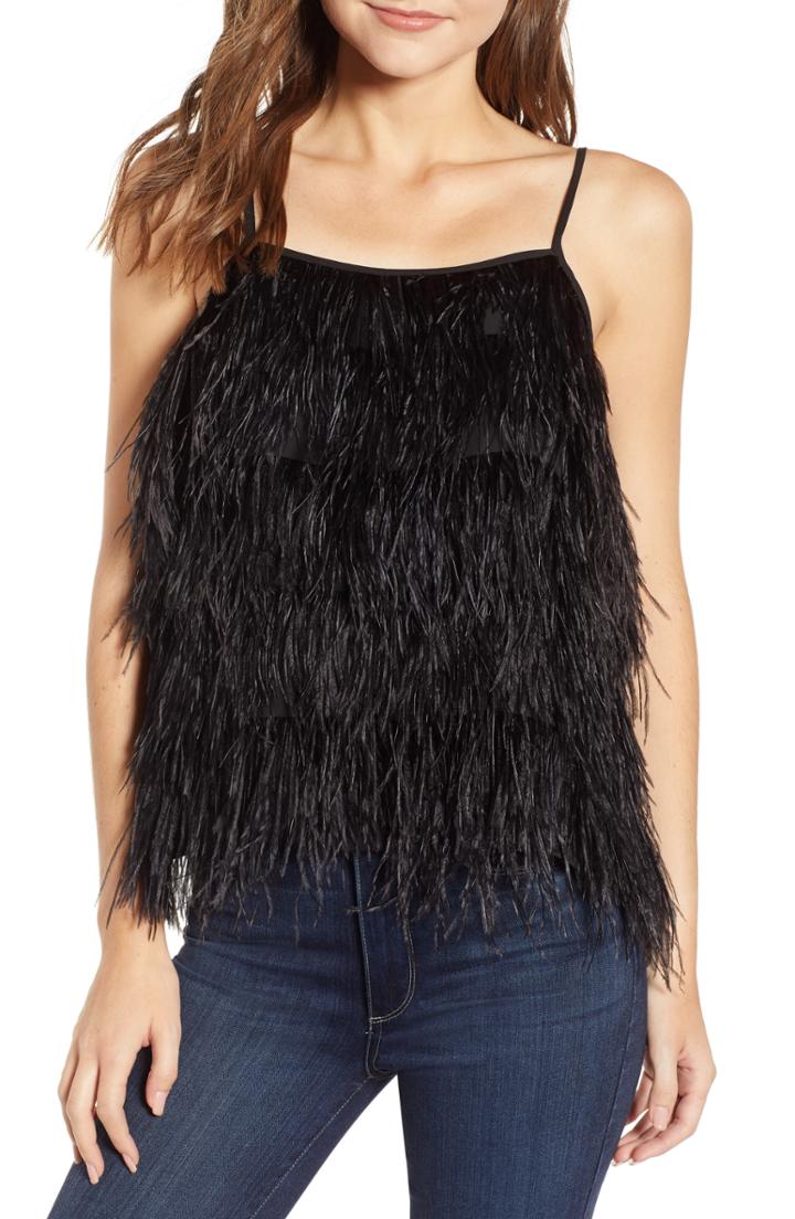 Women's Chelsea28 Feather Camisole, Size - Black