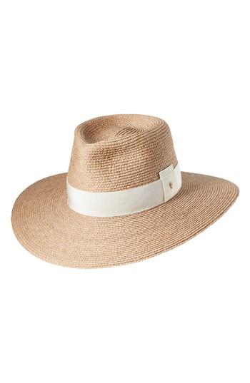 Women's Helen Kaminski Crown Braided Raffia Fedora - Brown