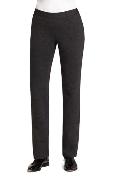 Women's Lafayette 148 New York Punto Milano Straight Leg Pants, Size - Grey