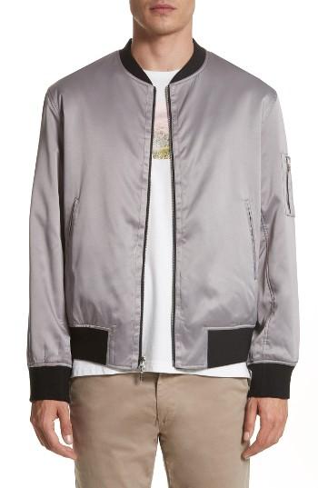 Men's Ovadia & Sons Reversible Zip Front Bomber Jacket - Black