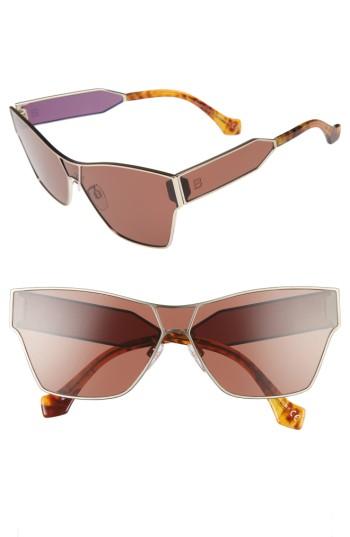 Women's Balenciaga Paris 67mm Sunglasses - Pale Gold/ Light Brown Havana