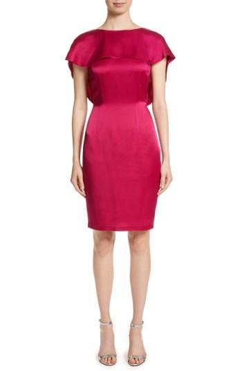 Women's St. John Collection Draped Liquid Crepe Dress - Red
