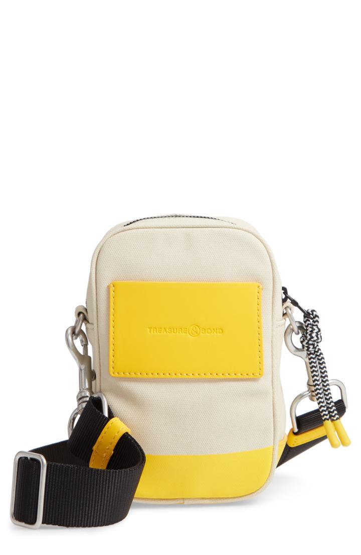Treasure & Bond Noland Canvas Crossbody Bag - Beige