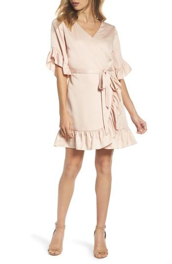 Women's Chelsea28 Ruffle Wrap Dress - Pink