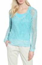 Women's Nic+zoe Open Stitch Sweater - Blue